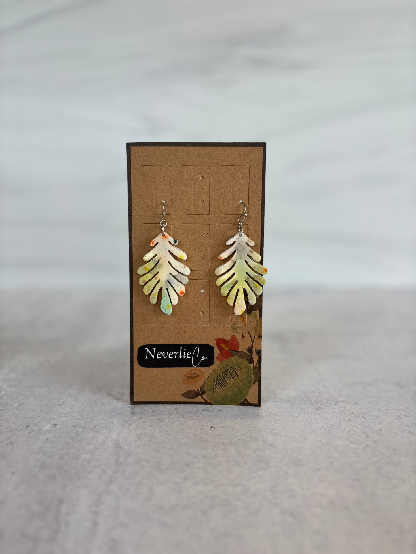 Leaf Earrings - Multi Colored