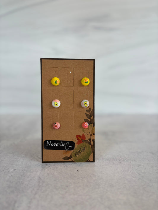 Stud Earrings - Multi Colored