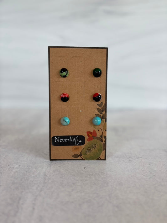 Stud Earrings - Multi Colored